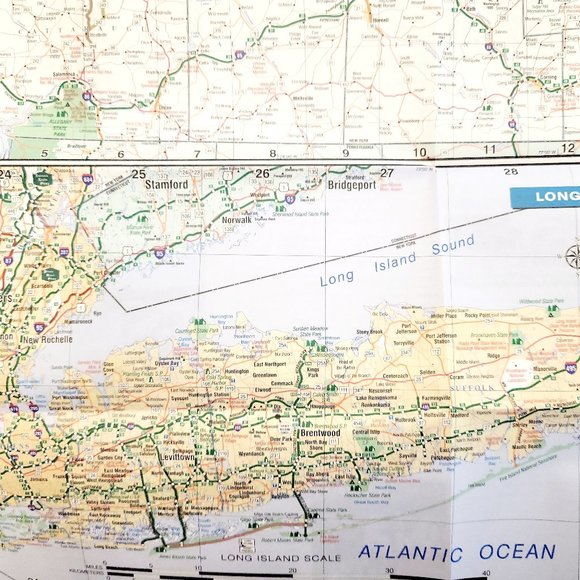 I Love New York State Complete Full Road Map Highways, Routes, Roads 26"x36'' - Picture 5 of 8